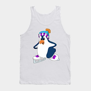 Penguin at Ice skating with Ice skates Tank Top